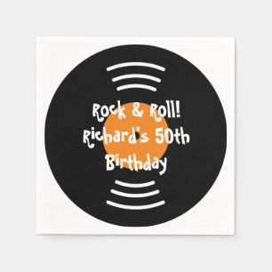 Fun Rock & Roll theme Birthday party napkins