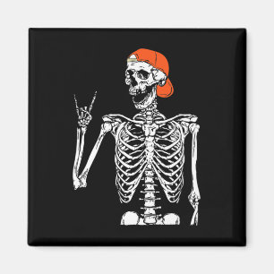 Fun Rocker Skeleton Hand Rock On Costume Halloween Magnet
