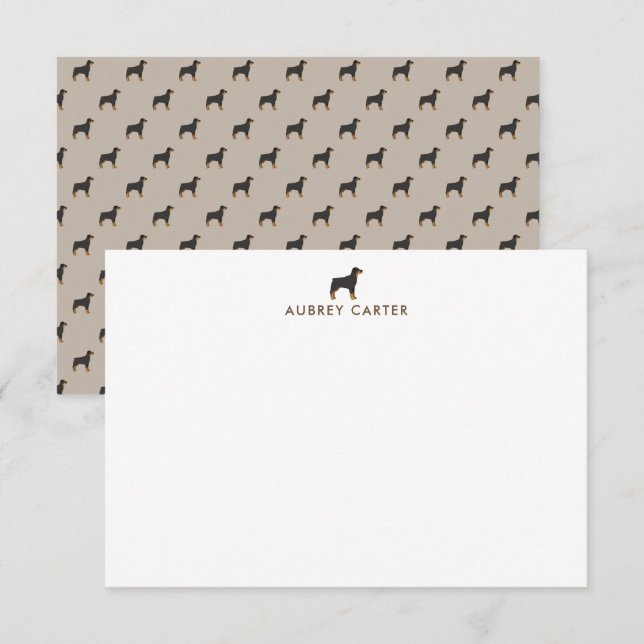 Fun Rottweiler Dog Lovers Personalised Card (Front/Back)