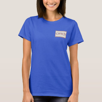 Fun Royal Blue T-shirt, Welsh Floral Cwtch Slogan, T-Shirt