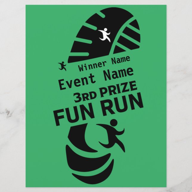 Fun Run Event Cause Charity Promotion Prize (Front)
