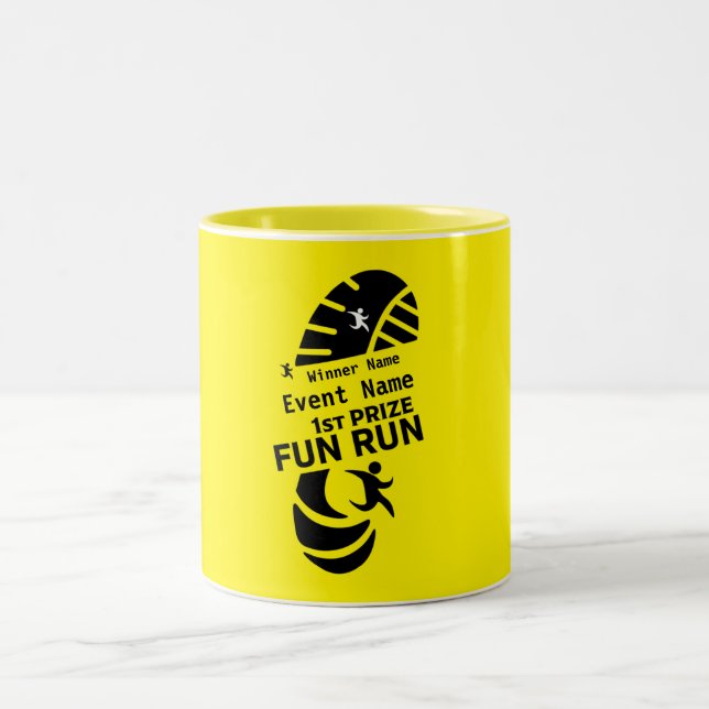 Fun Run Event Cause Charity Promotion Prize Award  Two-Tone Coffee Mug (Center)