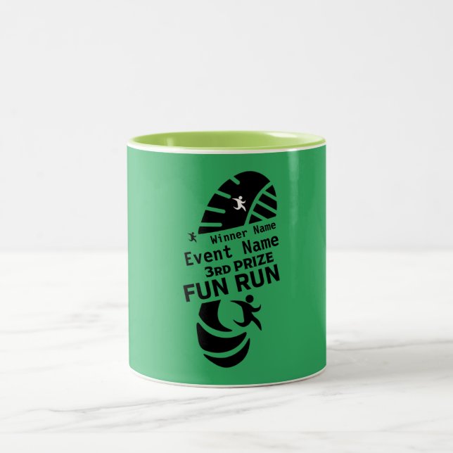 Fun Run Event Cause Charity Promotion Prize Two-Tone Coffee Mug (Center)
