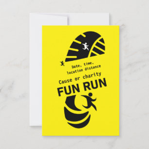 Fun Run Event Cause Charity Promotion T-Shirt Than Thank You Card