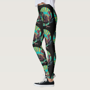 Fun Running Turkey Tom Leggings
