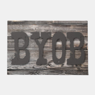 fun rustic BYOB   Doormat