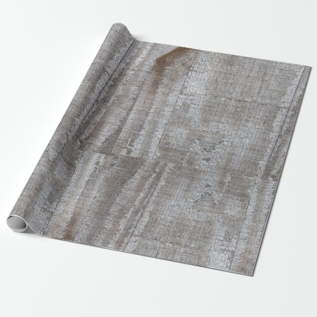 Fun, Rustic, Grey, Barnwood, Wrapping Paper (Unrolled)