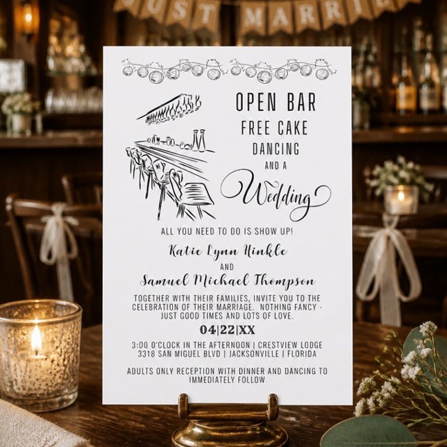 Fun Rustic Wedding Invitation (Creator Uploaded)