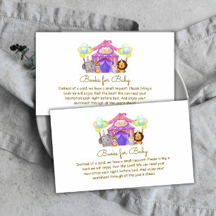 Fun Safari Circus Balloon Books For Baby Shower  Enclosure Card