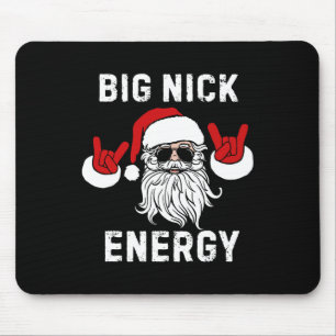 Fun Santa Big Nick Energy Santa Face Merry Christm Mouse Mat