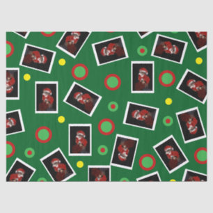 Fun Santa Cat Tabby Pet Maureen Girard noël Tissue Paper