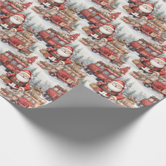 Fun Santa Christmas wrapping paper roll