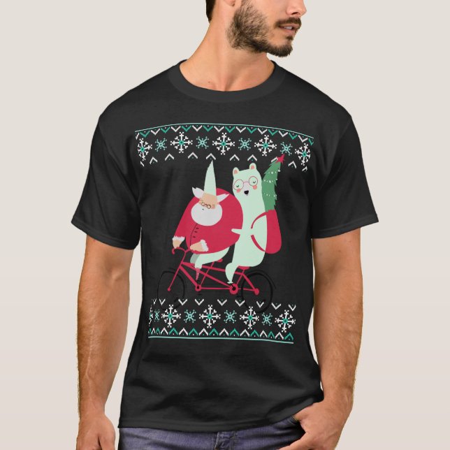 Fun Santa Claus Christmas Holidays T-Shirt (Front)