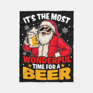 Fun Santa Claus Christmas Xmas Family Pajama Mens Fleece Blanket