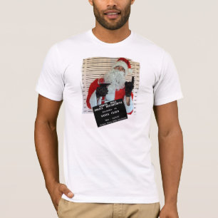 Fun Santa Claus In Police Department T-shirt! T-Shirt