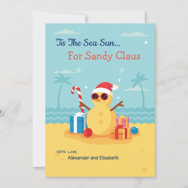 Fun Santa Claus Season Happy New Year Holiday Card (Front)