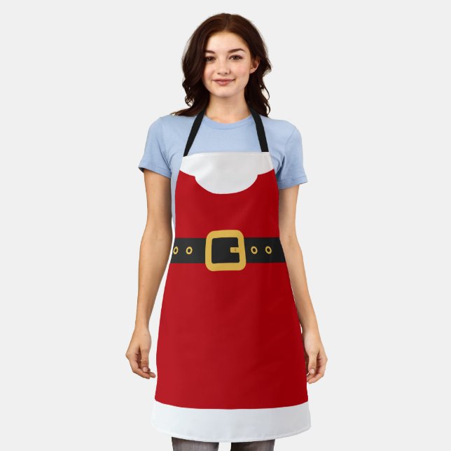 Fun Santa Claus suit red Christmas holidays Apron (Worn)
