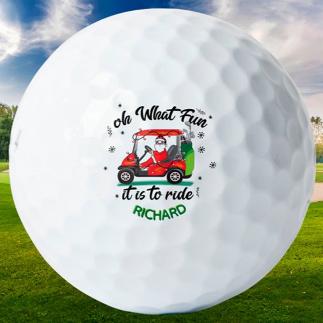 Fun Santa Golf Cart Name Golf Balls (Creator Uploaded)