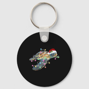 Fun Santa Hat Sea Turtle Christmas Lights Family M Key Ring