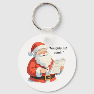 Fun Santa Naughty List Admin Christmas Humour Gift Key Ring