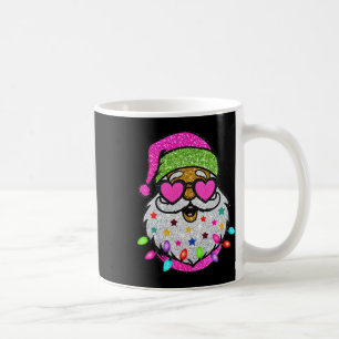 Fun Santa With Sungles Christmas Pink Women Girls Coffee Mug
