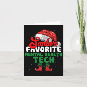 Fun Santa's Favourite Mental Health Tech Christmas Card