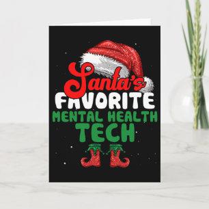 Fun Santa's Favourite Mental Health Tech Christmas Card