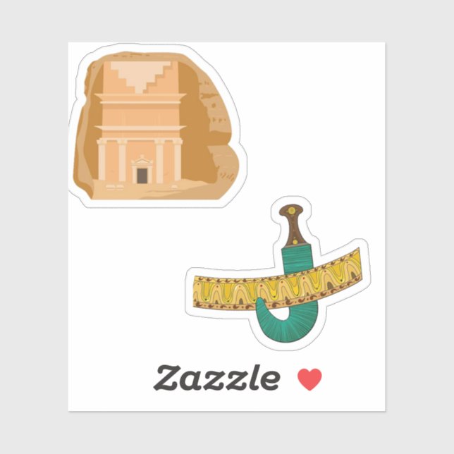 fun saudi culture stickers (Sheet)