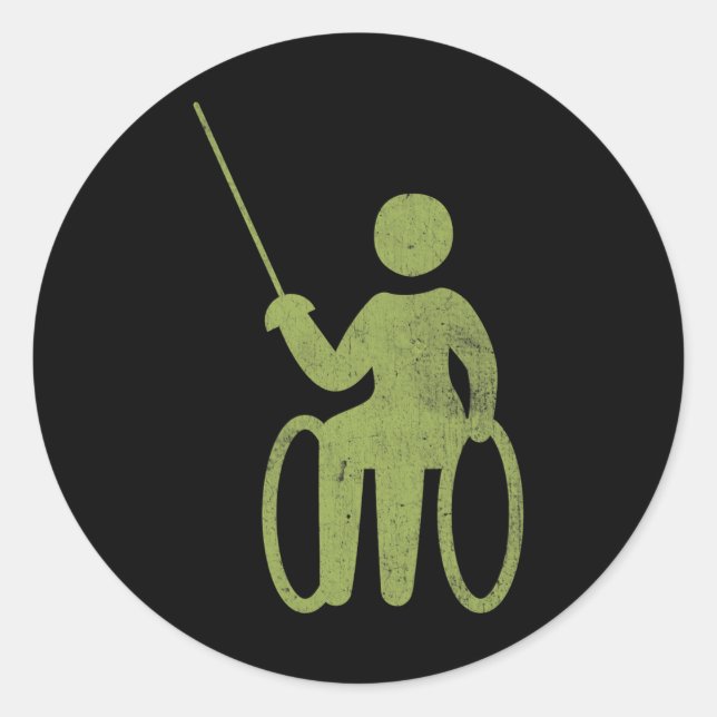Fun sayings for wheelchair users Disabilities Awar Classic Round Sticker (Front)