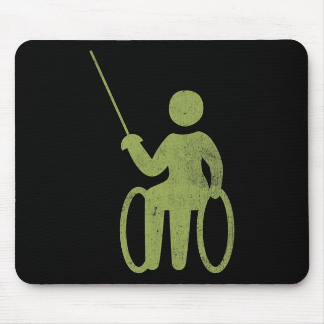 Fun sayings for wheelchair users Disabilities Awar Mouse Mat (Front)