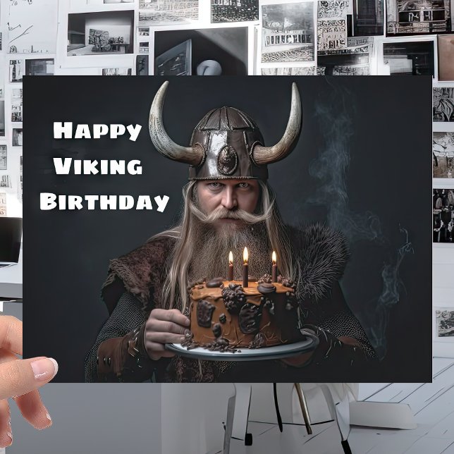 Fun Scandinavian Viking Warrior - Nordic Birthday Card (Creator Uploaded)