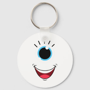 Fun Scary Monster Eyell Face Easy Halloween Costum Key Ring