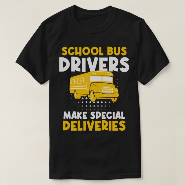 Fun School Bus Driver Pun T-Shirt (Design Front)