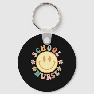 Fun School Nurse Graphic Tees Tops Byck To School Key Ring