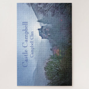 Fun Scotland's Castle Campbell In Mist Landscape Jigsaw Puzzle