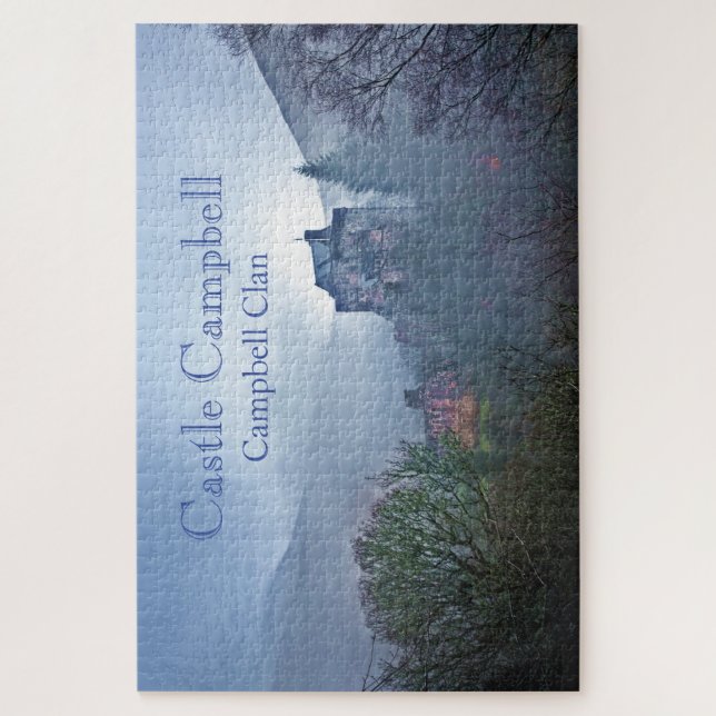 Fun Scotland's Castle Campbell In Mist Landscape Jigsaw Puzzle (Vertical)
