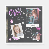 Fun Scrapbook Photo Album Notebook Then & Now Grad