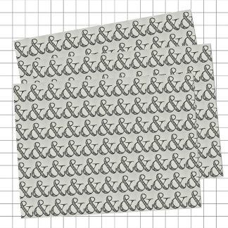 Fun Scribbled Ampersand Sign Black & Grey Tissue Paper