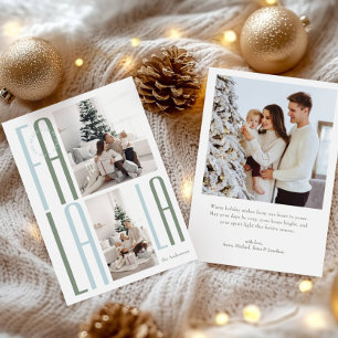 Fun Script Christmas Photo Collage Holiday Card