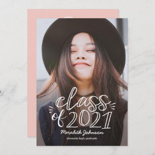 Fun Script EDITABLE COLOR Graduation Announcement
