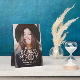 Fun Script Graduation Photo Plaque