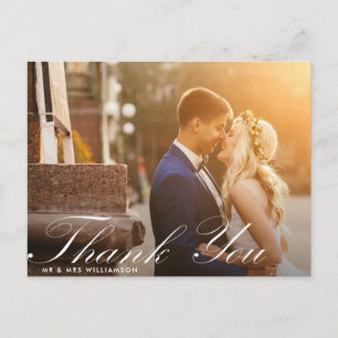 fun script   wedding thank you card