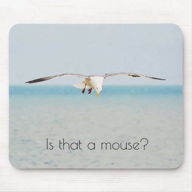 Fun Sea Gull Bird Looking Down at a Mouse Mouse Mat (Front)
