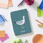 Fun Seagull iPad Pro Cover<br><div class="desc">A sassy seagull standing by the ocean. Perfect for those who love birds and the coast.
Change or remove the name to customise.</div>