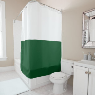 Fun Seamless Bold Camp Green White Colour Block Shower Curtain