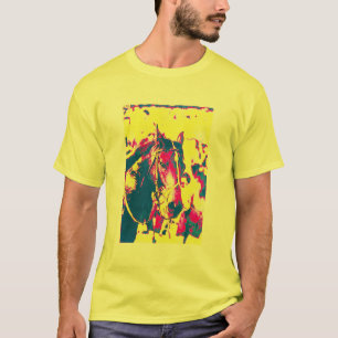 Fun Seattle Slew Thoroughbred Racehorse Watercolor T-Shirt