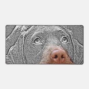 Fun Selective Colour Dog Photo Desk Mat