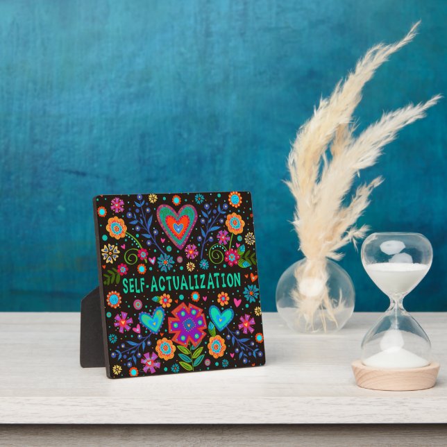 Fun Self-Actualisation Inspirational Heart Floral Plaque (Insitu)