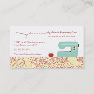 Fun sewing fashion design customised business card