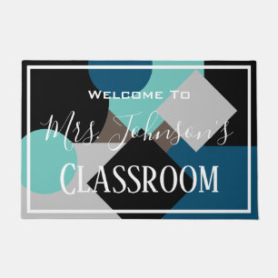 Fun Shapes Teacher's Classroom Welcome ll Door Mat